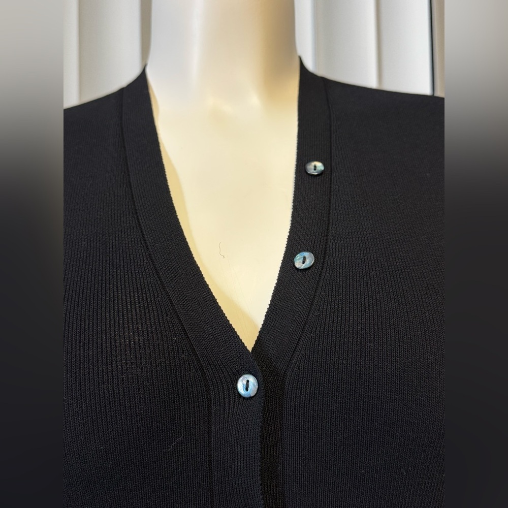 525 America Sleeveless Black Button Front Midi Dress Size M - Picture 7 of 11